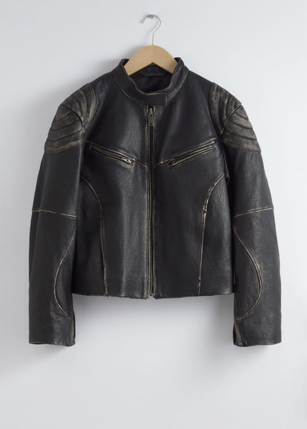 Veste En Cuir St Mariette - Noire