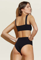 Culotte Haute Maillot Black Stripes