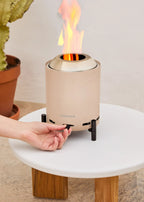 Fire Pit Compact - Brasero De Table 1,5 Kw Extérieur À Pellets Sans Fumée - Sable