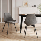 flippi chaise en tissu gris fonce chine lot 2