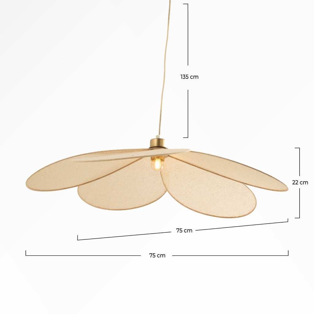 flora suspension en tissu beige d 75 cm
