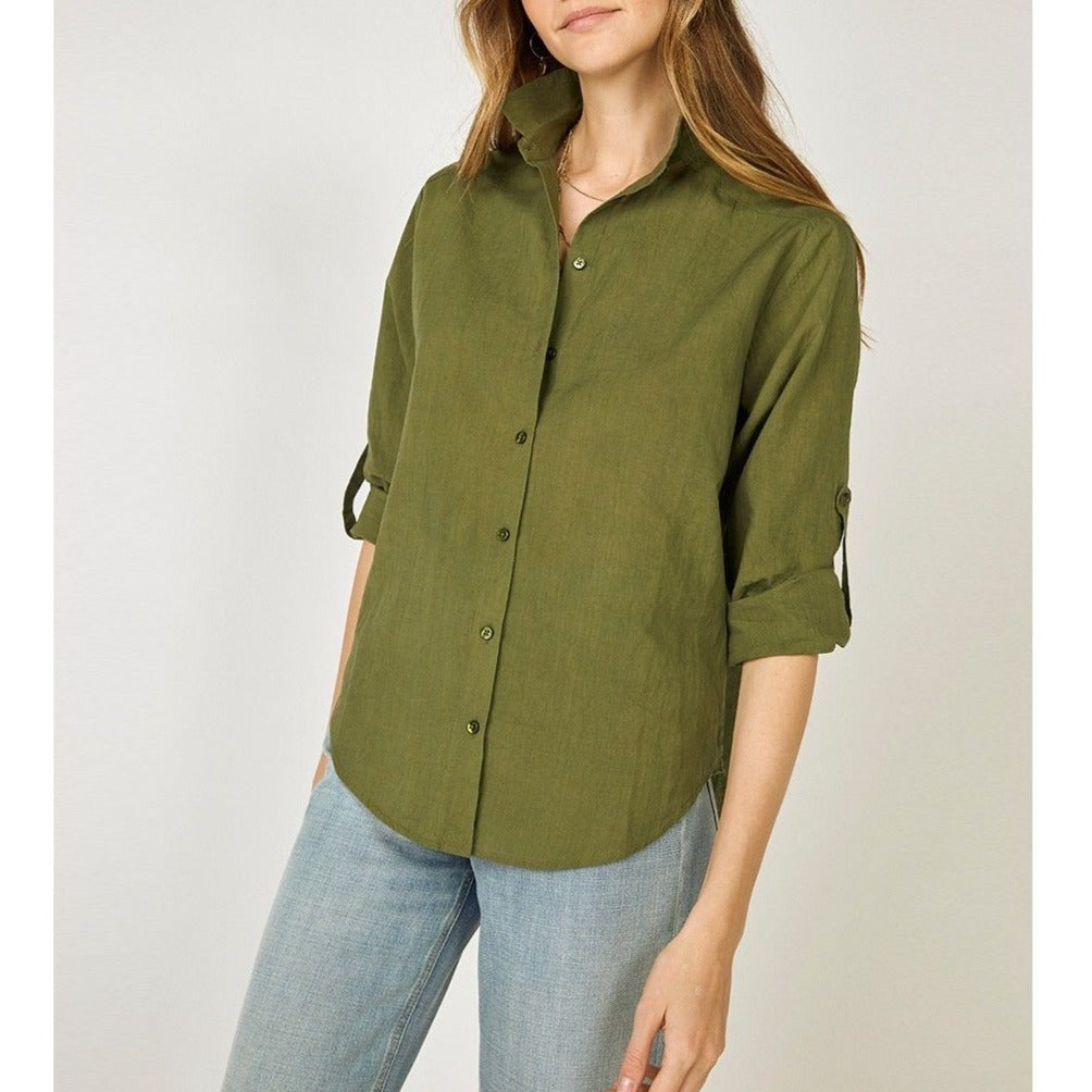 Flou Uni 10Claudia11Uht - Khaki Chemises Et Tops Berenice