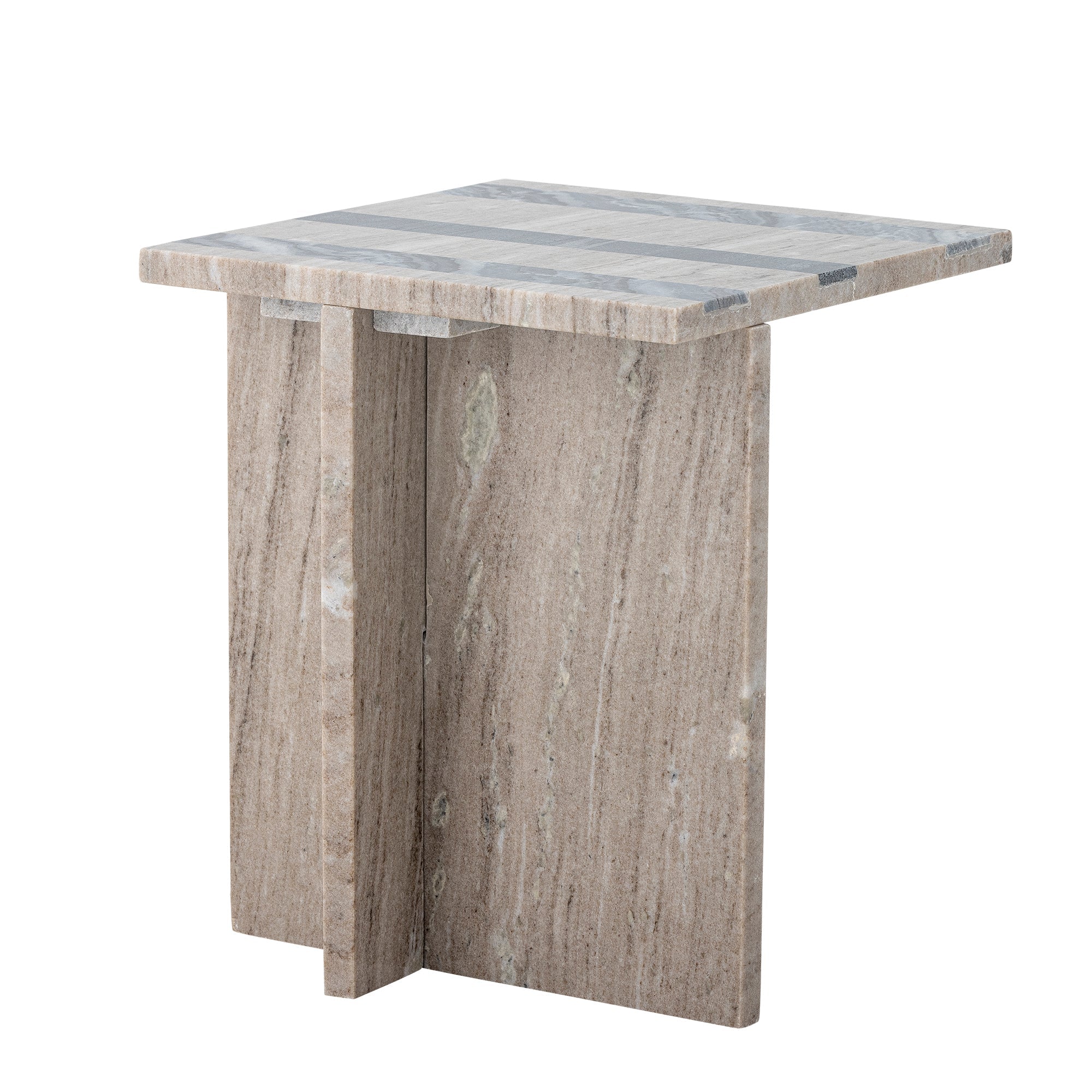 Clea - Table D'Appoint - Marron - Marbre