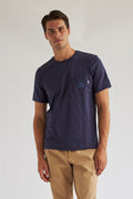 Surf print on sustainable t-shirt