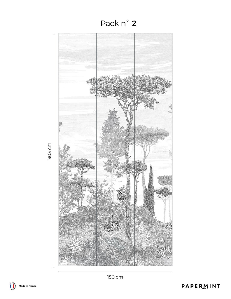 Fresque Forêt de pins - Forêt de pins - Grigio Umbro