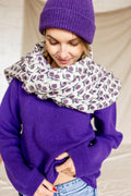 Big Echarpe Laine Anisha "Lotus" - Orage