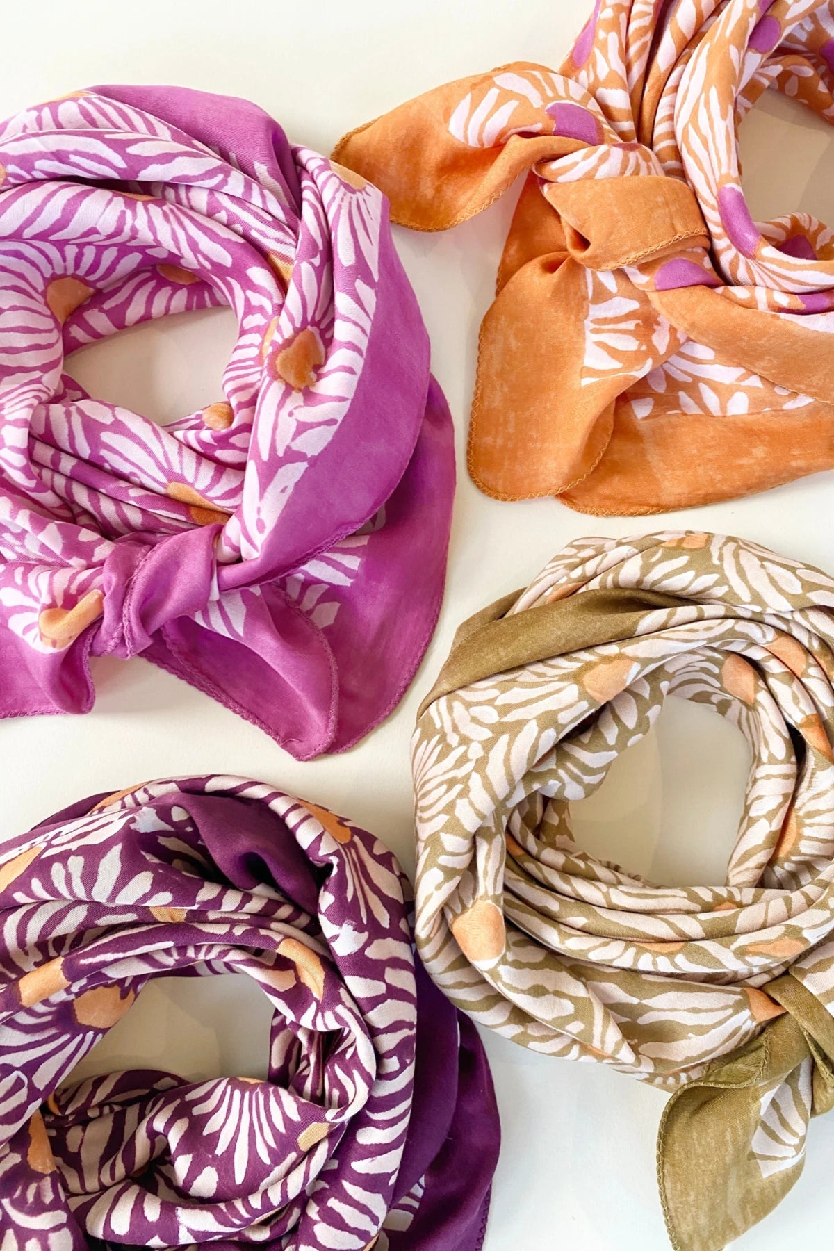 Foulard Lalavida "Marguerite" - Olive