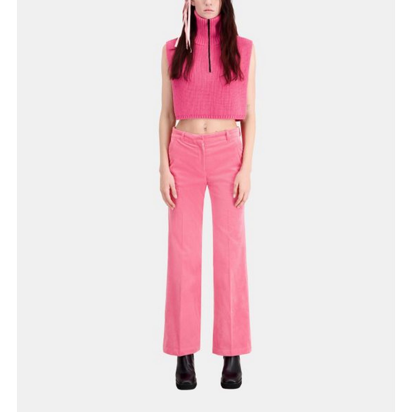 The Kooples - Pantalon En Velours - Rose - Femme