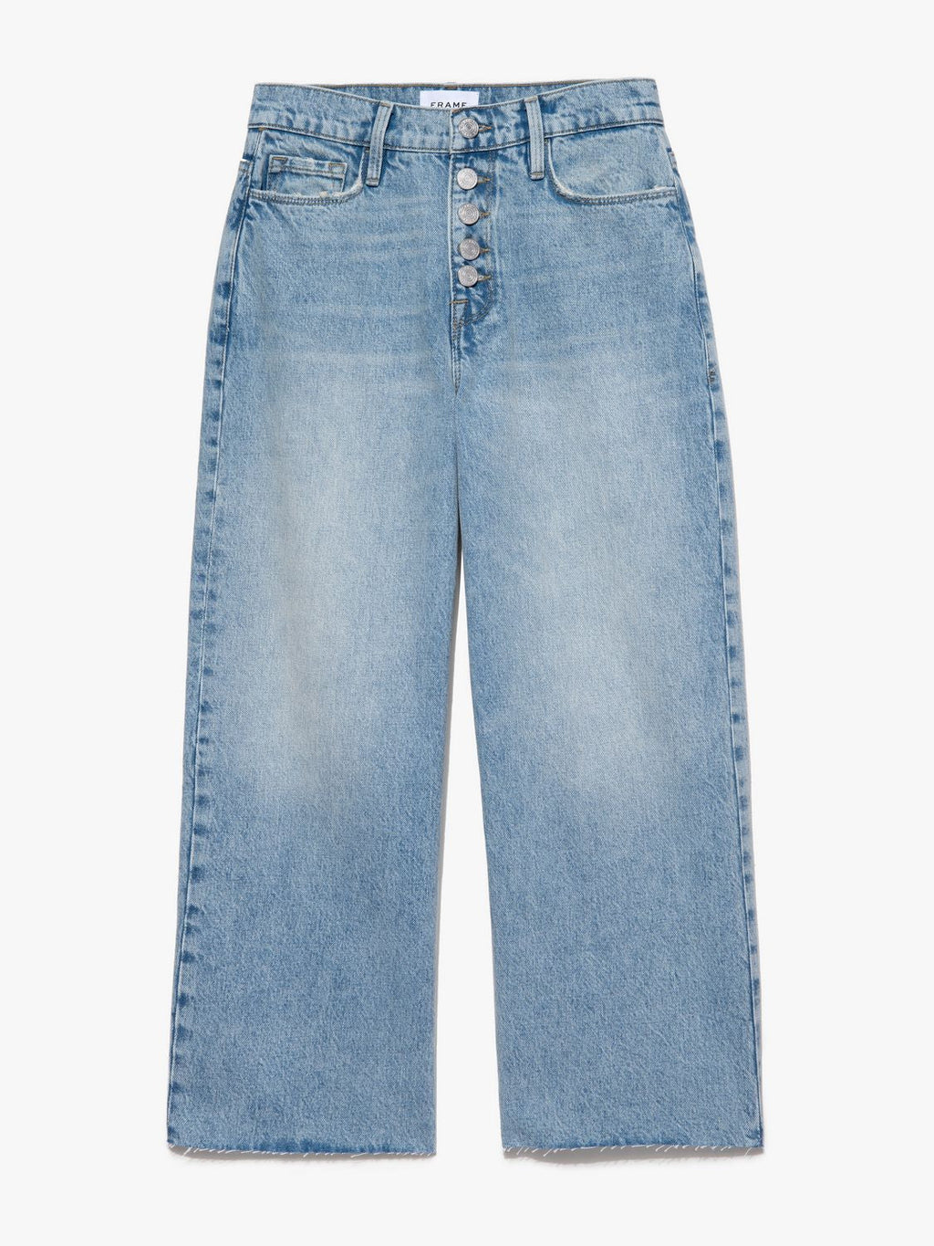 Pantalon Ali Wide Crop Raw After Exposed Buttons - Bilson