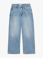 Pantalon Ali Wide Crop Raw After Exposed Buttons - Bilson