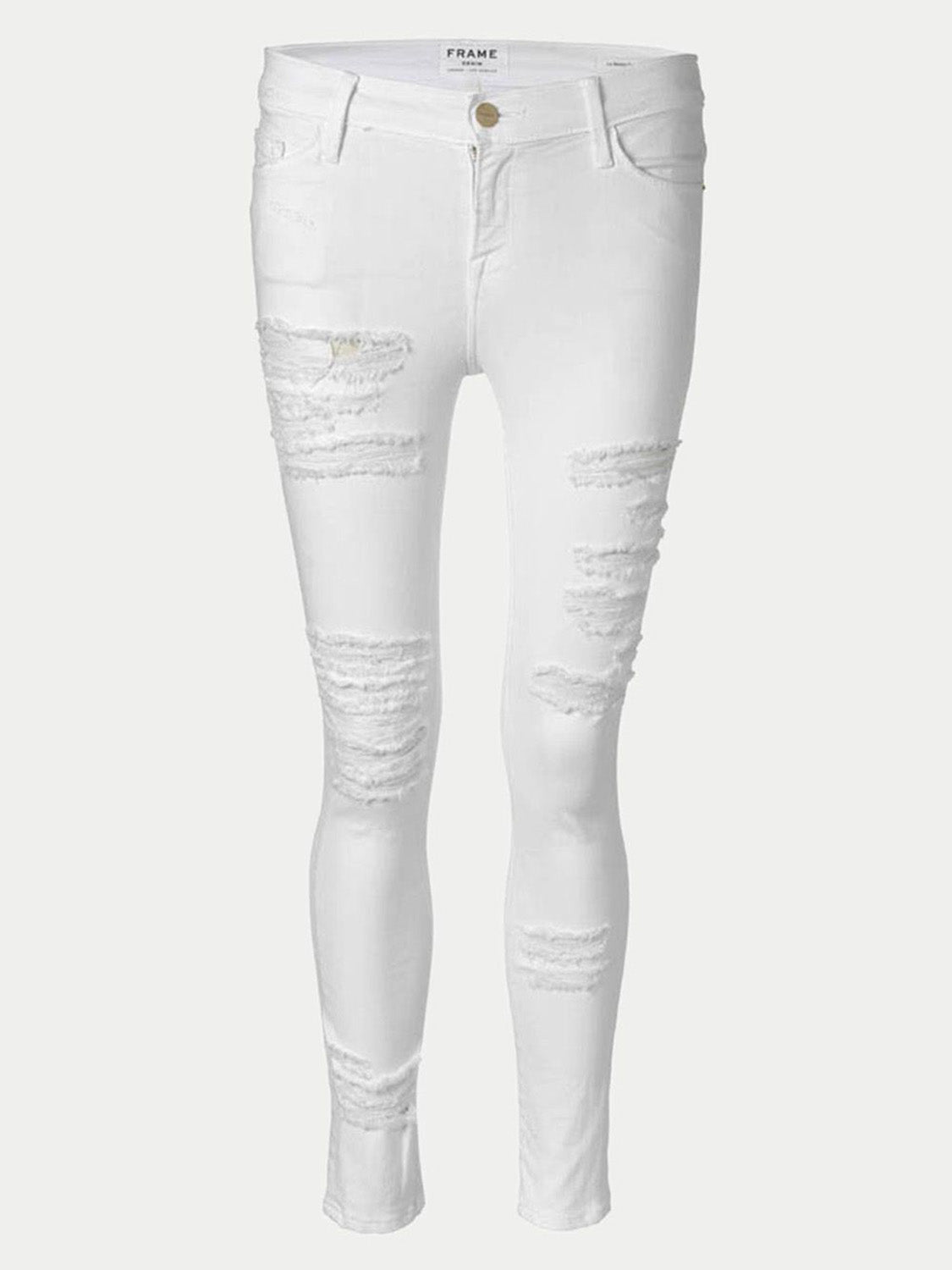 Pantalon Le Color Ripped Jean - Blanc