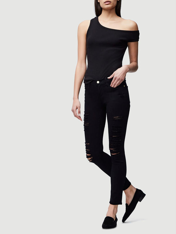 Pantalon Le Color Ripped Jean - Film Noir