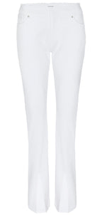 Pantalon Cut Off Waist Mini Boot Slit - Blanc