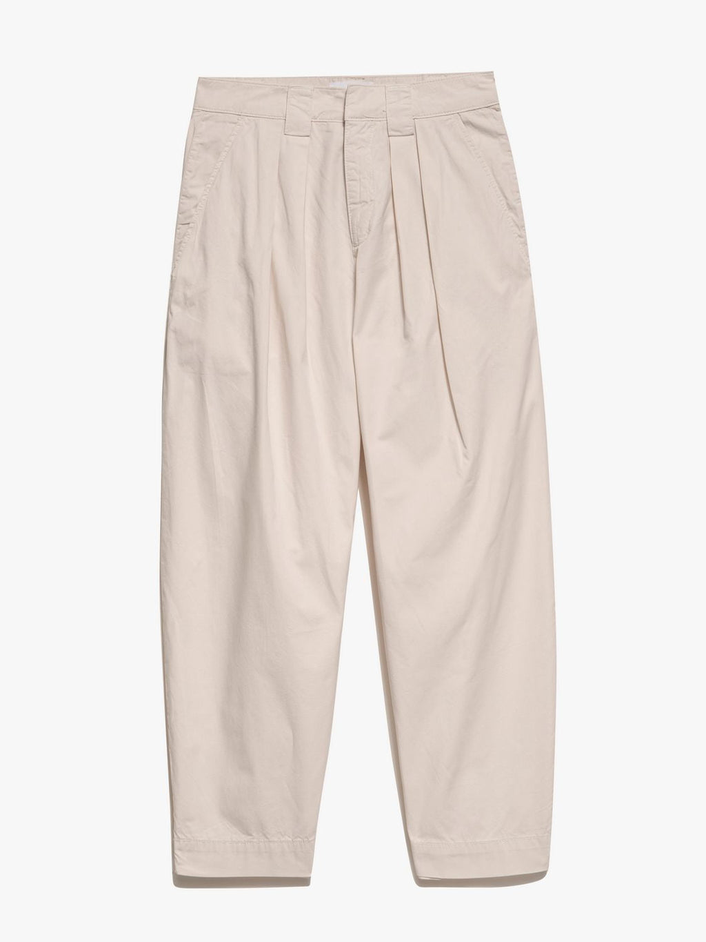 Pantalon Fluid Twill Pleated - Flax