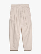 Pantalon Fluid Twill Pleated - Flax
