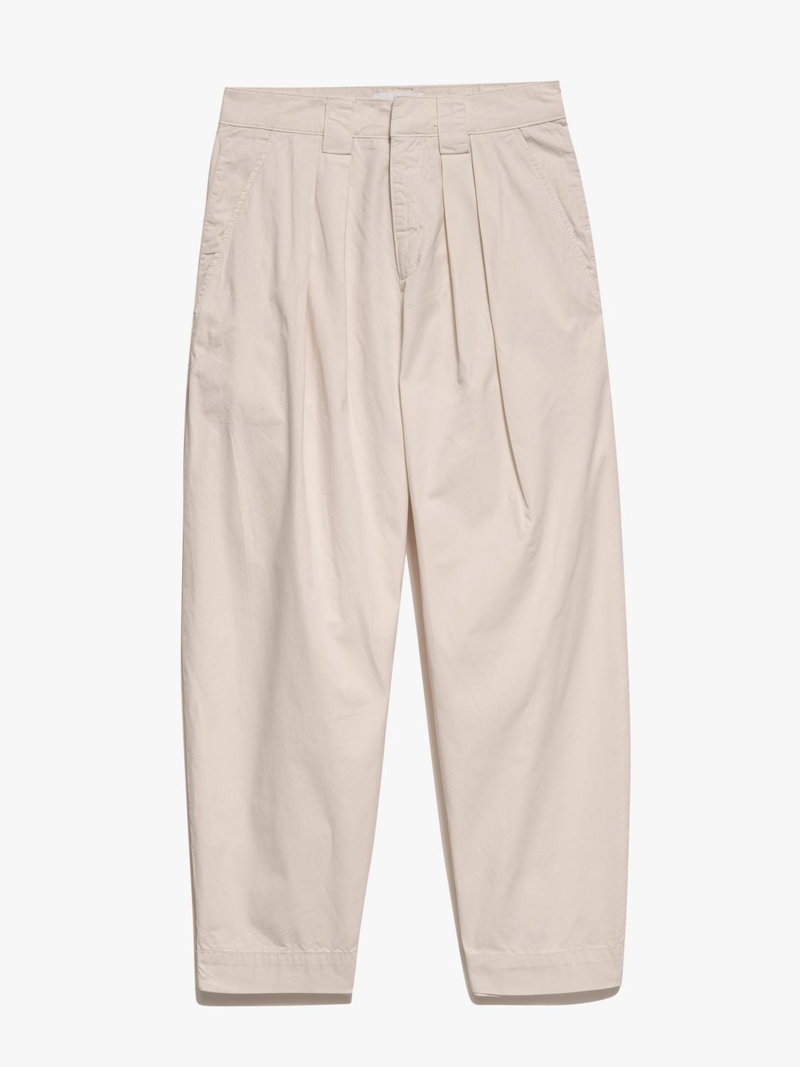 Pantalon Fluid Twill Pleated - Flax