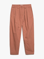Pantalon Fluid Twill Pleated - Terracotta