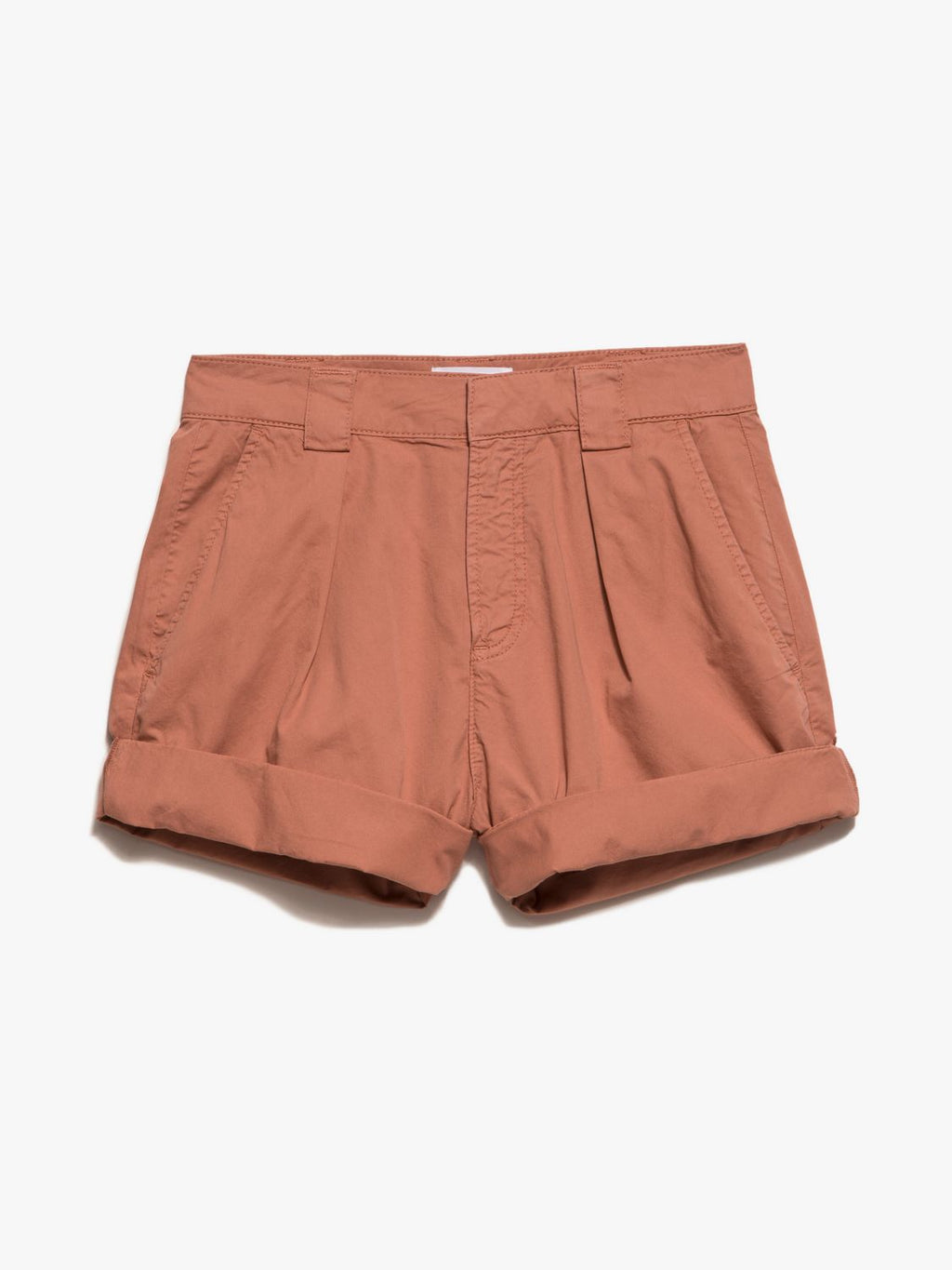 Short Fluid Twill Rolled - Terracotta