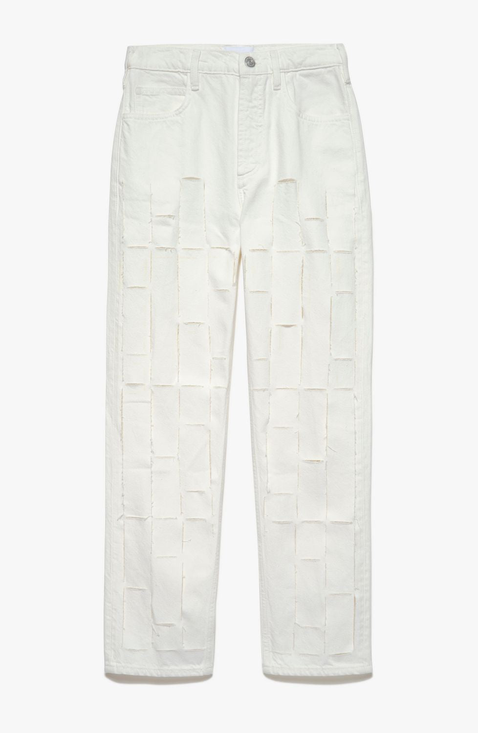 Pantalon Frame Atelier Le High N Tight Straight Cut Out - Ecru
