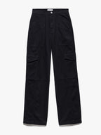Pantalon High Rise Baggy Utility - Noir