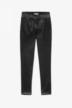 Pantalon Jetset Skinny Crop Slit - Noir Coated