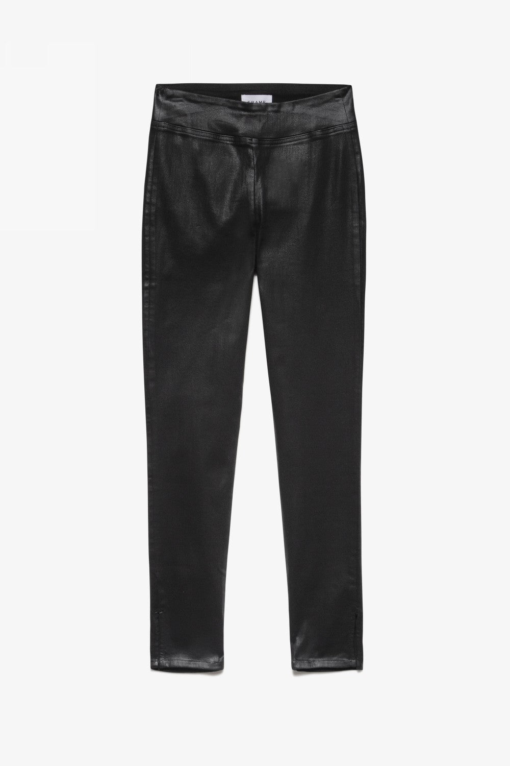 Pantalon Jetset Skinny Crop Slit - Noir Coated