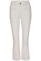 Pantalon Le Bardot Crop Flare - Ecru