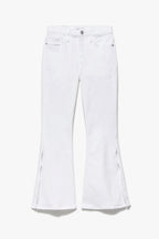 Pantalon Le Crop Flare Mini Slits - Blanc