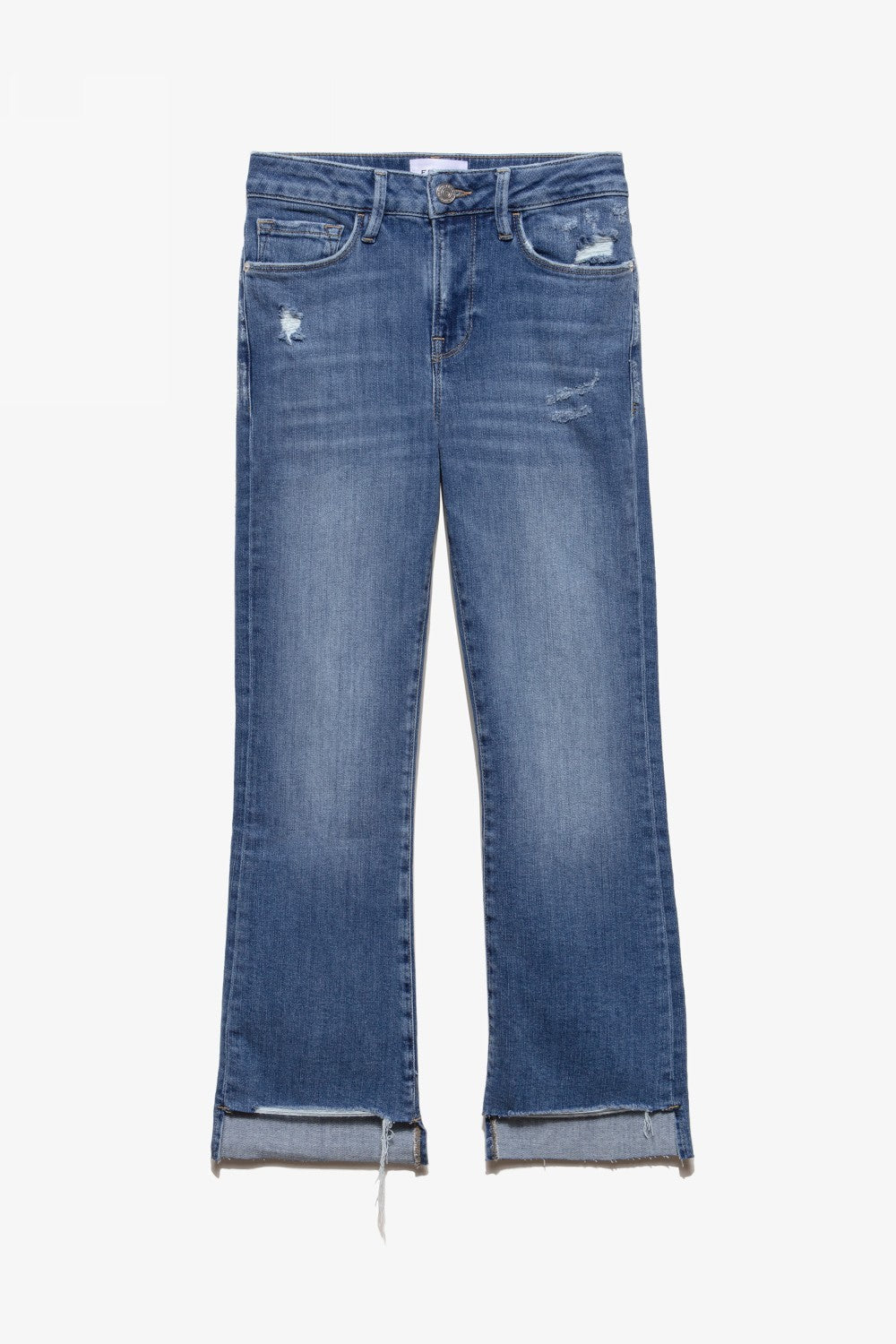 Pantalon Le Crop Mini Boot Raw Stagger Chew - Drizzle Rips Chew