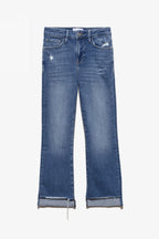 Pantalon Le Crop Mini Boot Raw Stagger Chew - Drizzle Rips Chew