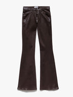 Pantalon Le High Flare Coated - Dark Chocolate