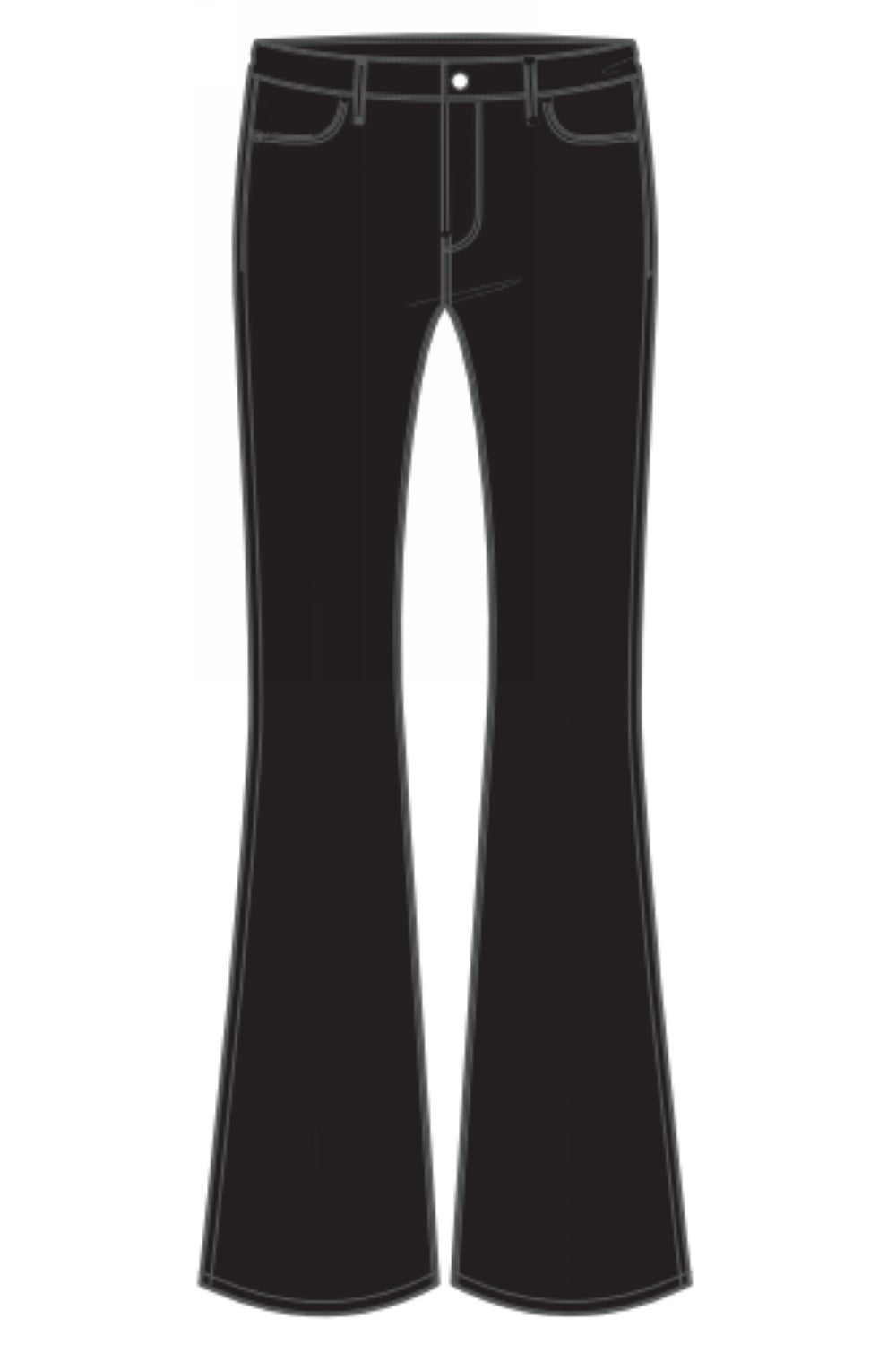 Pantalon Le High Flare - Noir Coated