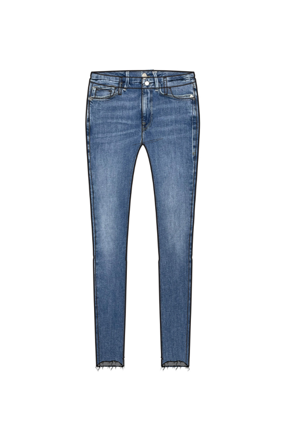 Pantalon Le High Skinny Stiletto - Daphne Blue