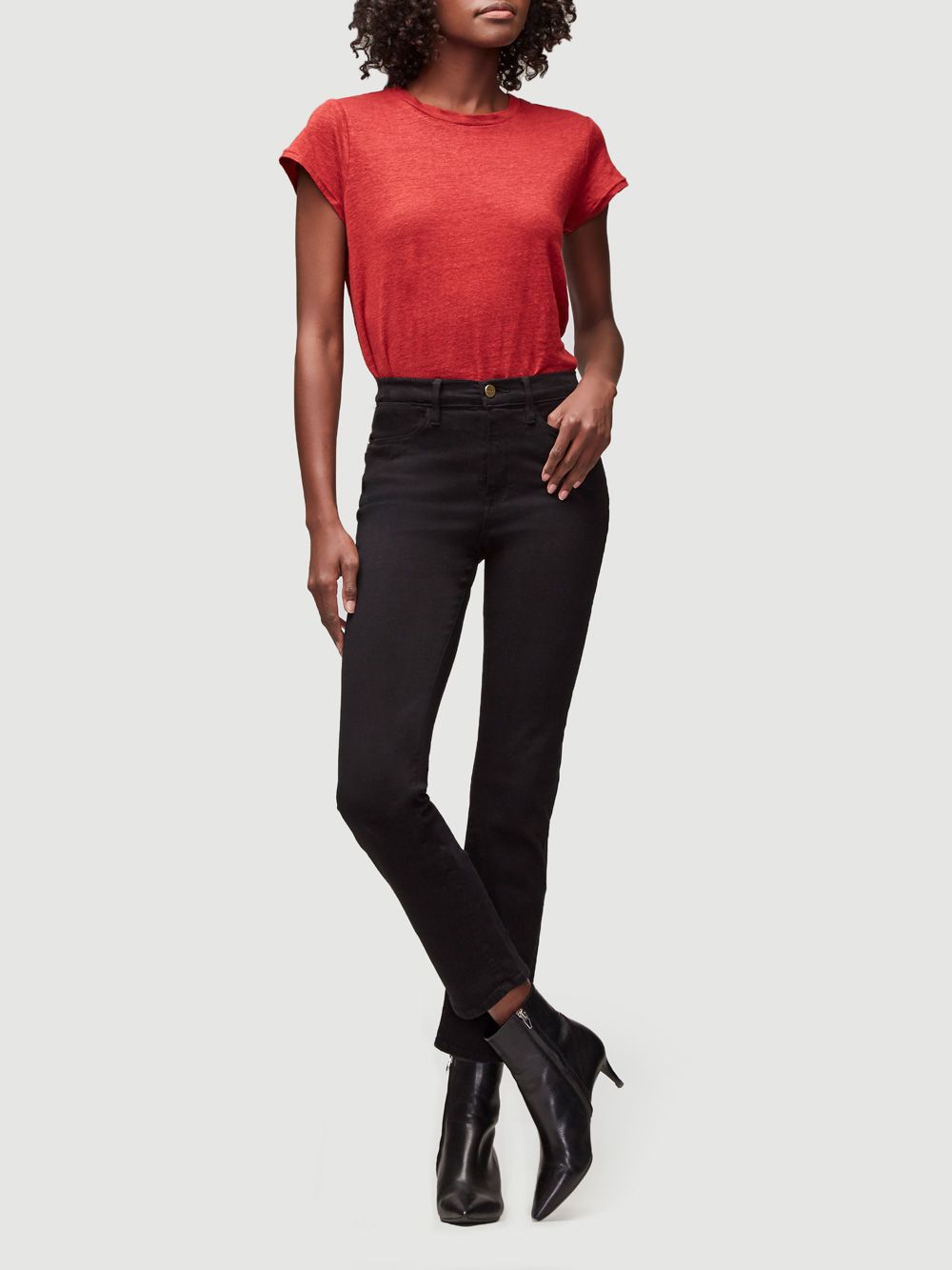 Pantalon Le High Straight - Film Noir