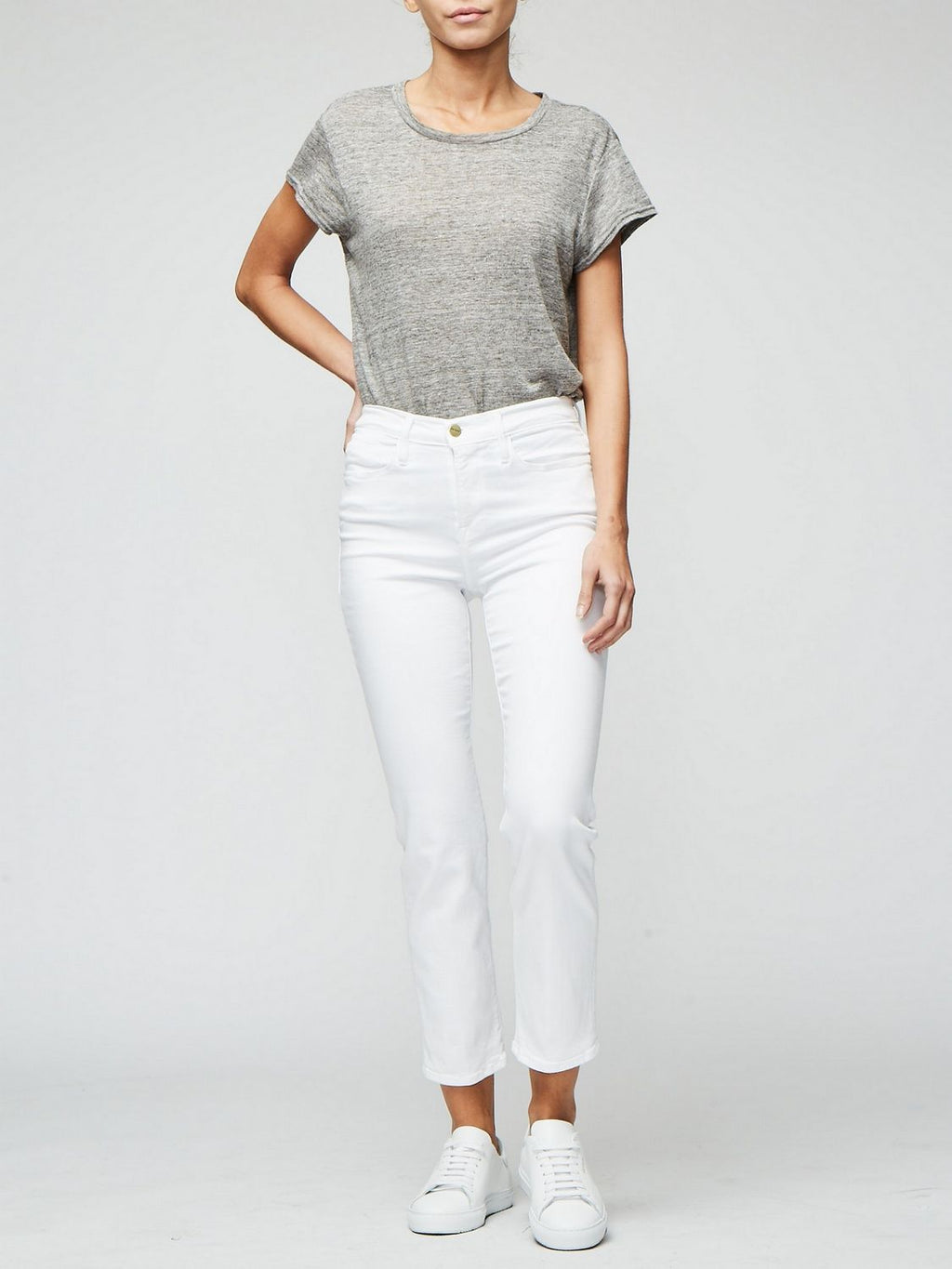 Pantalon Le High Straight Jean - Blanc