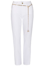 Pantalon Le High Straight Chain Belt - Blanc