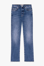 Pantalon Le High Straight Long Raw Fray - Mermaid