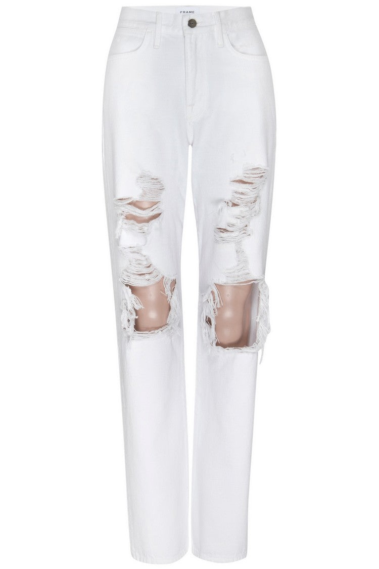Pantalon Le Hollywood Jean - Rumpled Blanc Rips