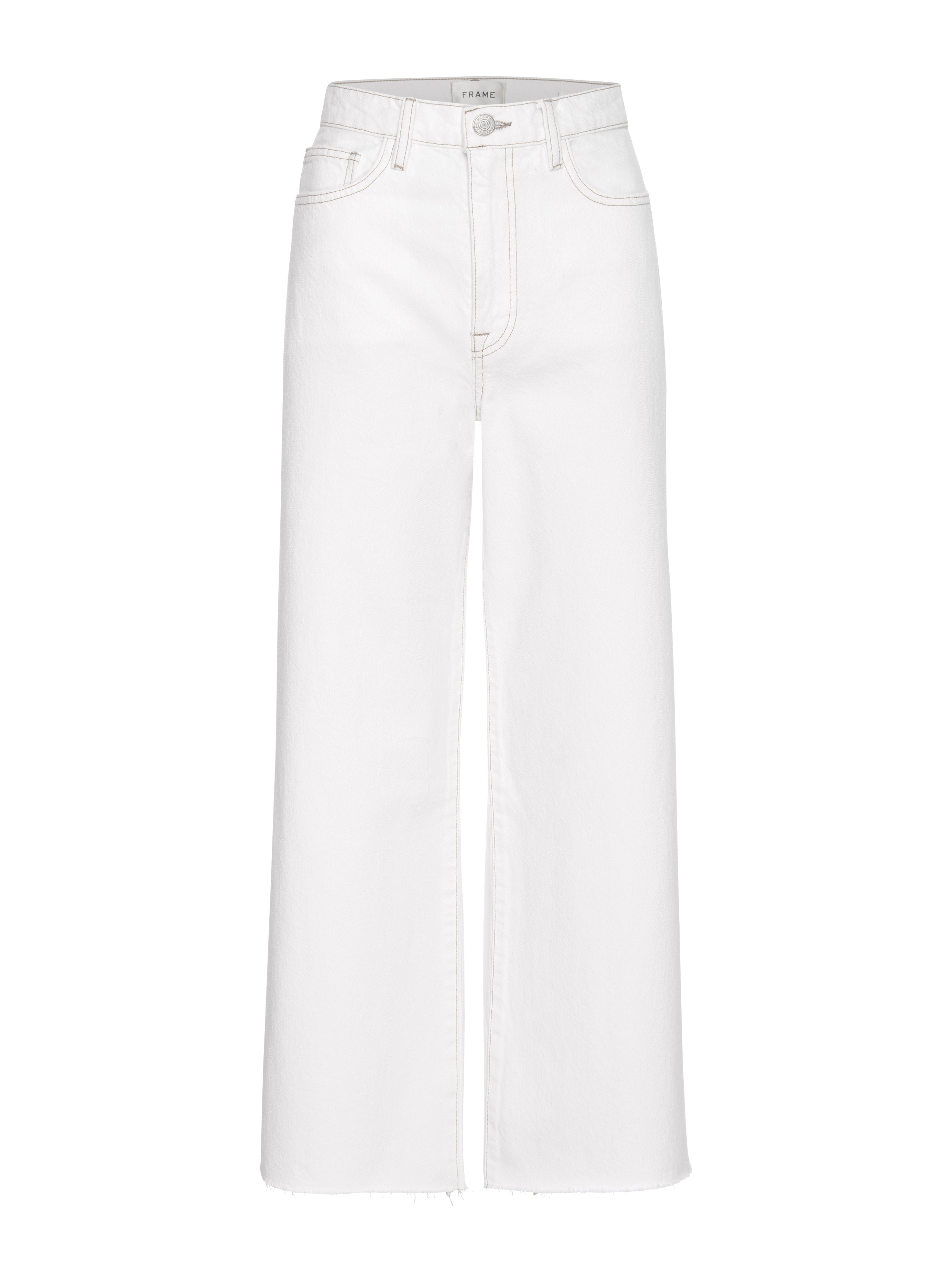 Pantalon Le Jane Wide Crop Raw Fray - Au Natural Clean