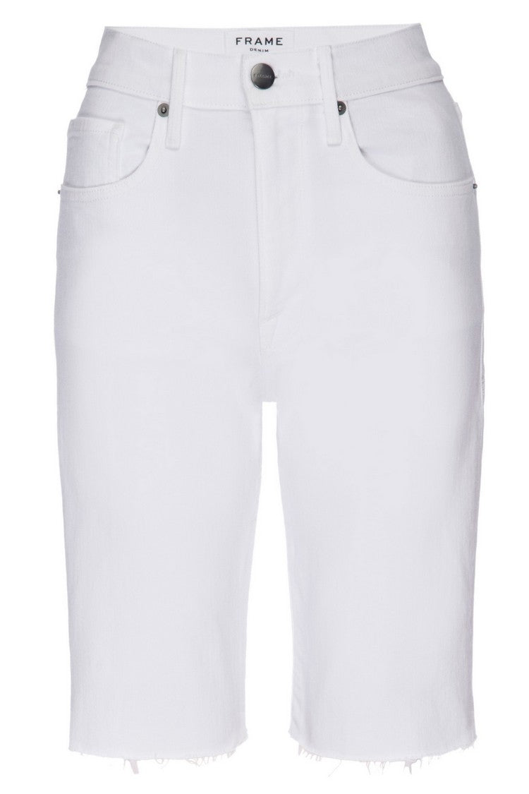Pantalon Le Vintage Bermuda Raw Edge - Blanc