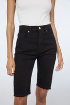 Pantalon Le Vintage Bermuda Raw Edge - Film Noir