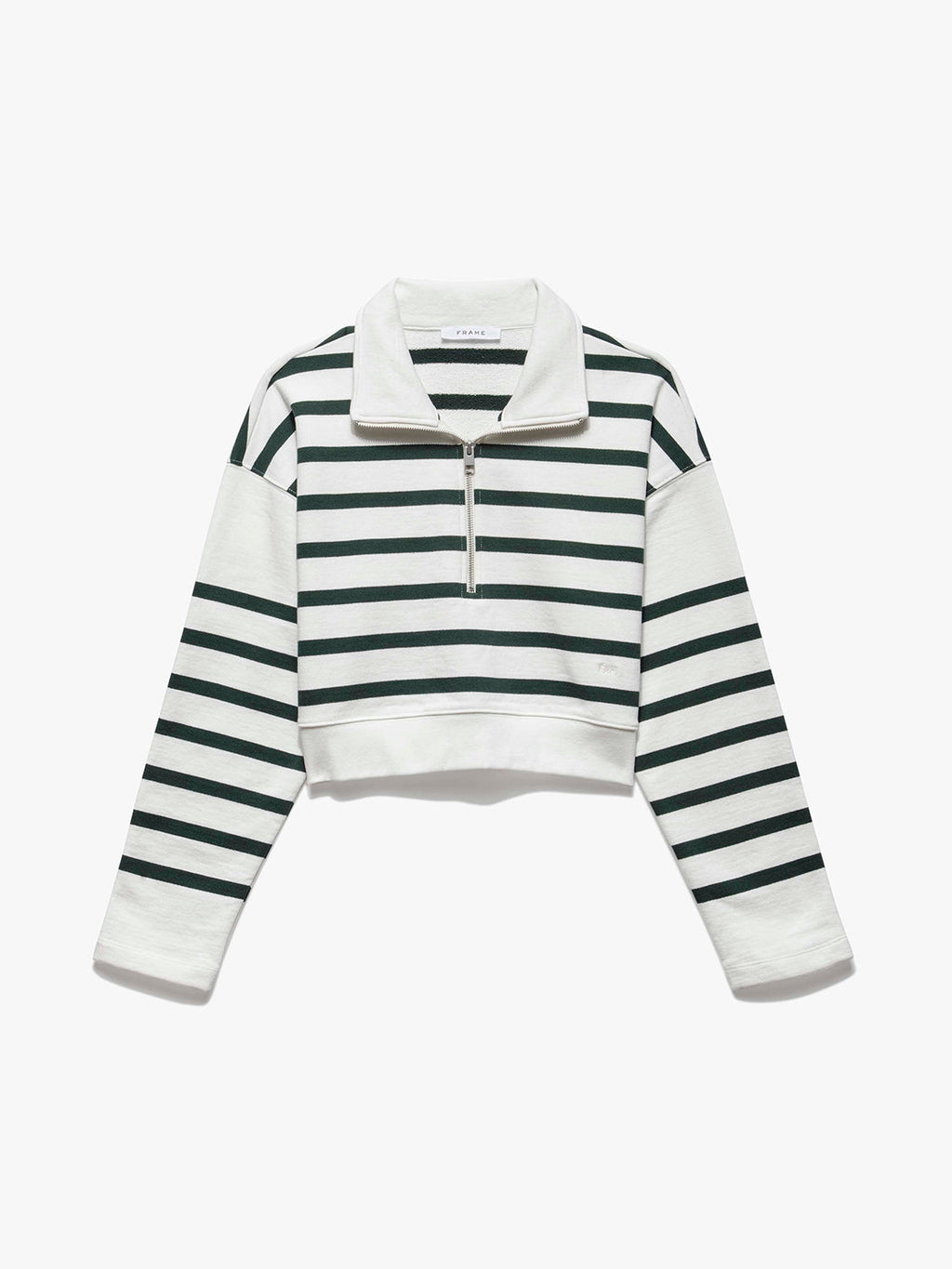 Pull Cropped Half Zip - Pine Multi