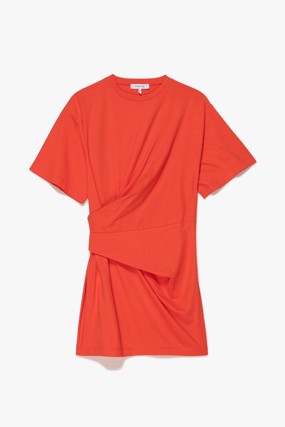 Robe Draped Knit Mini - Red Orange