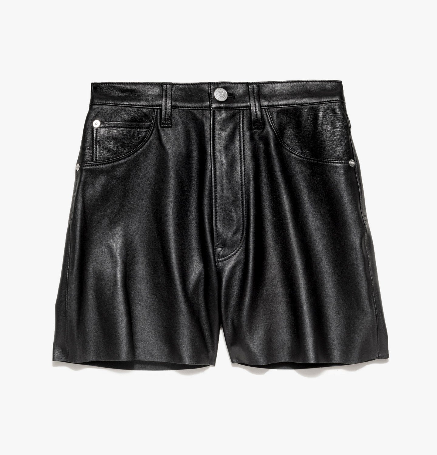 Short High Rise Leather - Noir