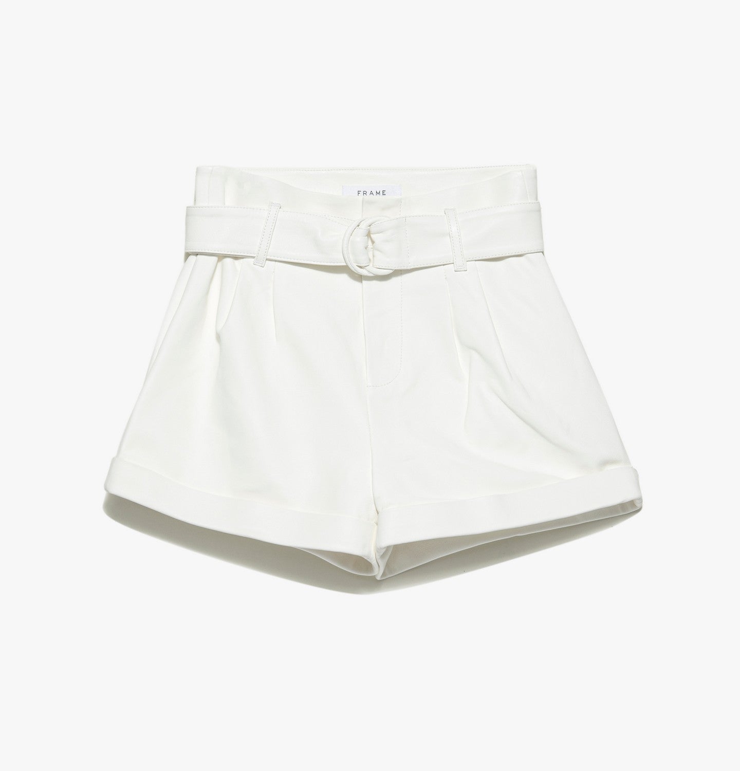 Short Paperbag Leather - Bone