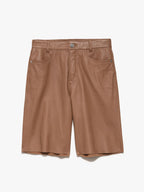 Short High Rise Leather - Latte