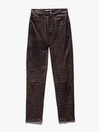 Pantalon Highntight Leather Taper - Americano