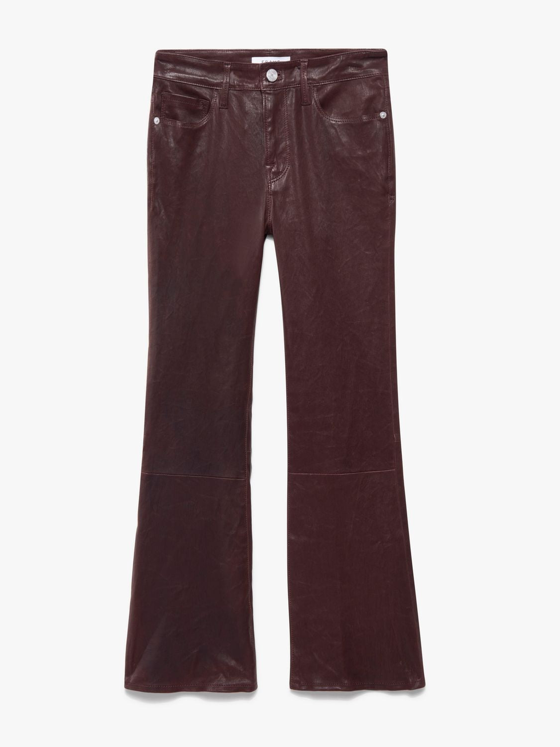 Pantalon Le Crop Mini Boot Leather - Burdgundy