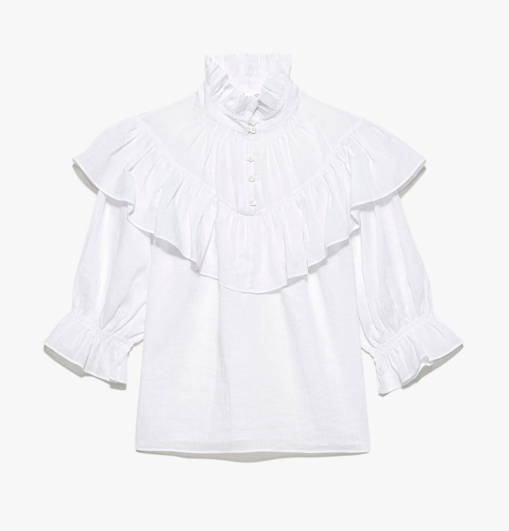 Top Ruffle Flounce - Blanc