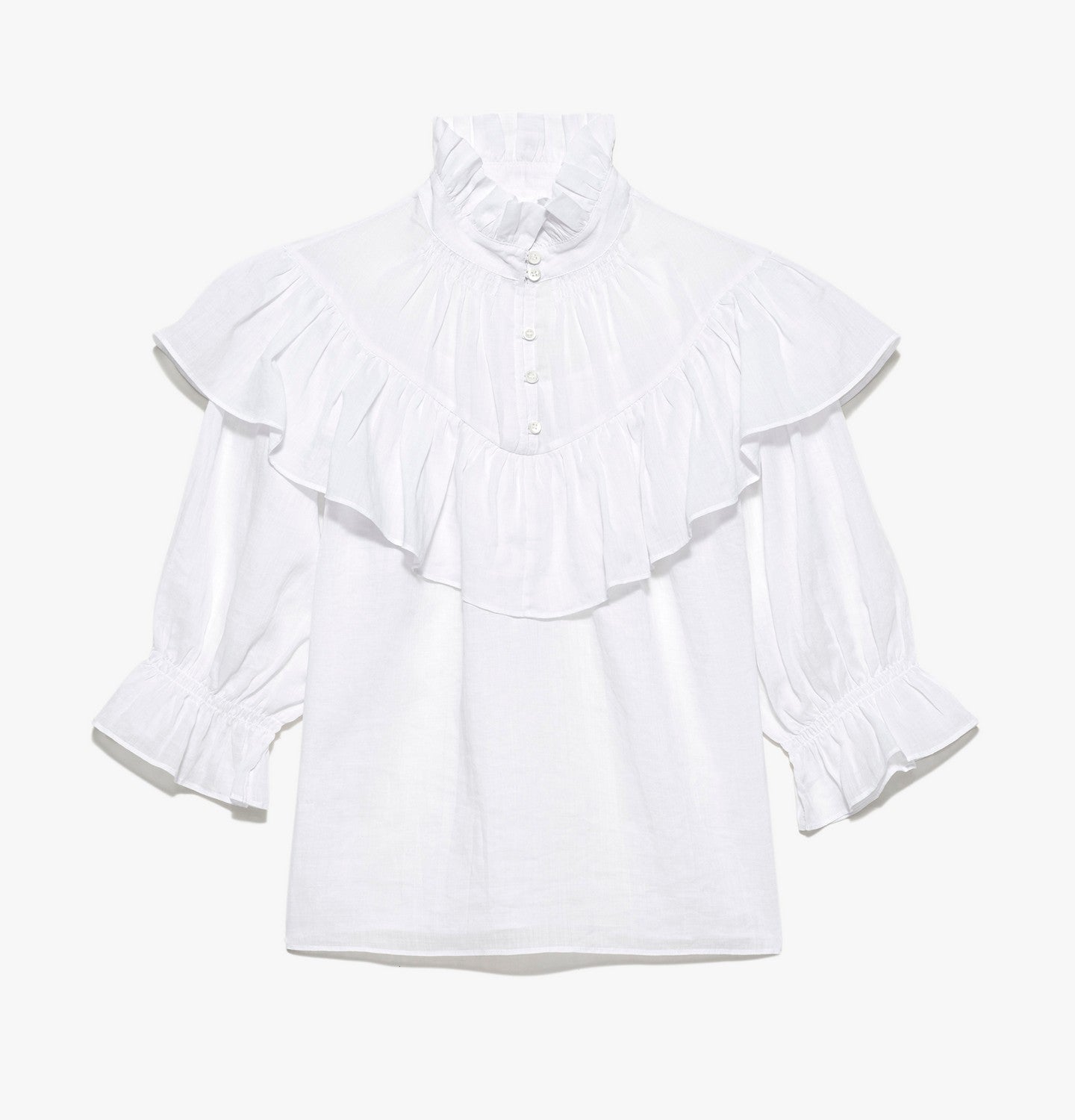 Top Ruffle Flounce - Blanc